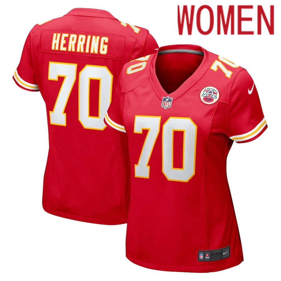 Women Kansas City Chiefs #70 Malik Herring Nike Red Game NFL Jersey
